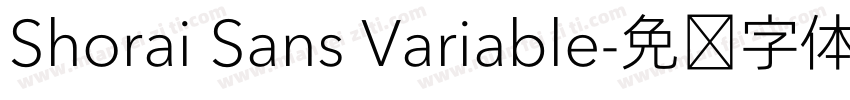 Shorai Sans Variable字体转换